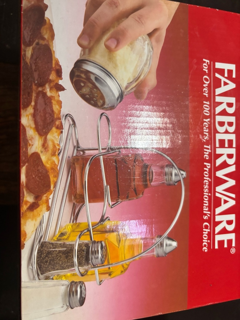 Farberware Stainless Steel Condiment Set with Carousel - Silver